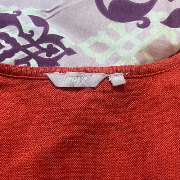 Kimono Style Bright Orange Sweater - Picture 3 of 7